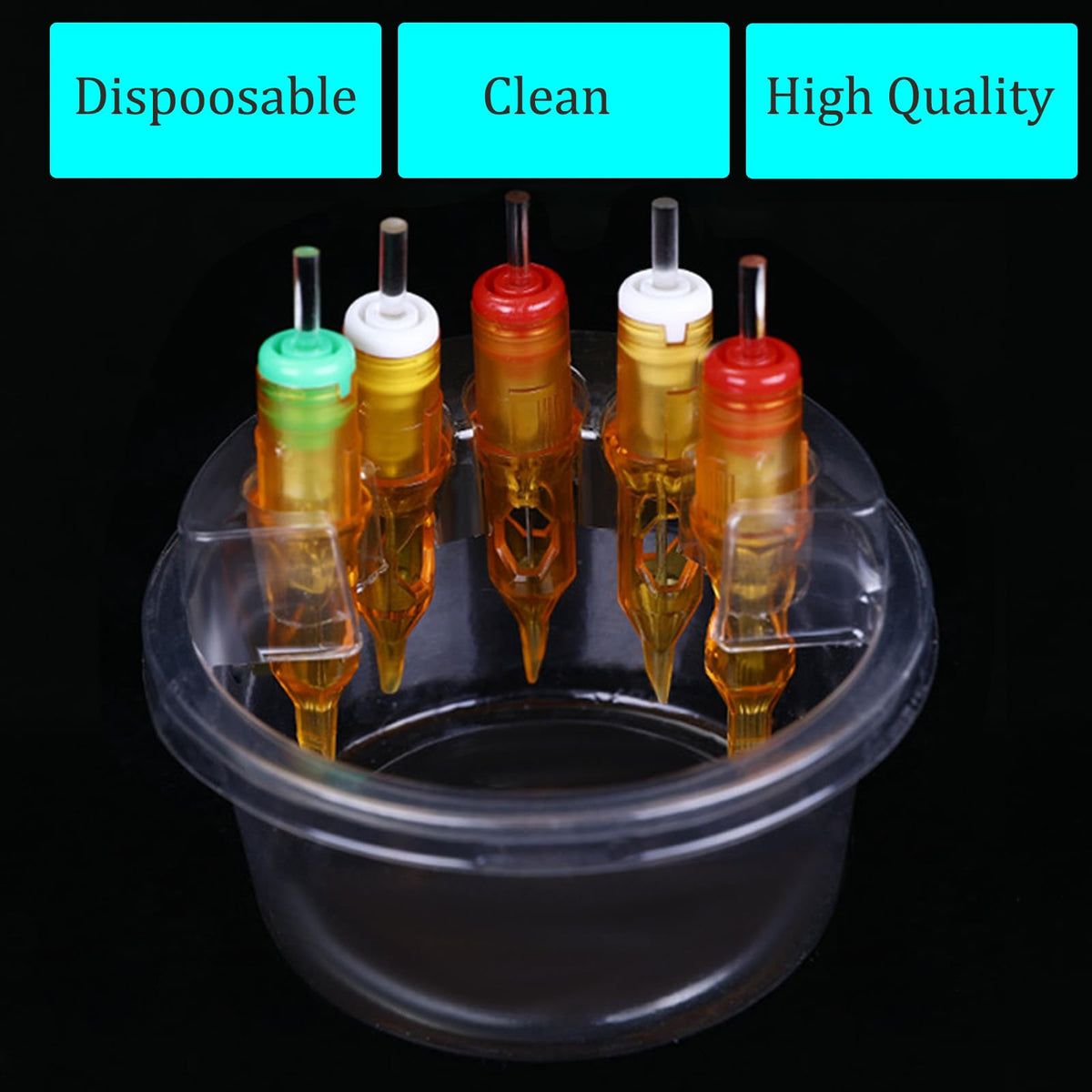 AYDZWJM two-in-one design prevents color mixing and eases needle waste collection.