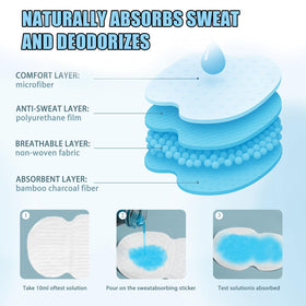 Ayland armpit sweat pad absorption layer demonstrates quick moisture control.