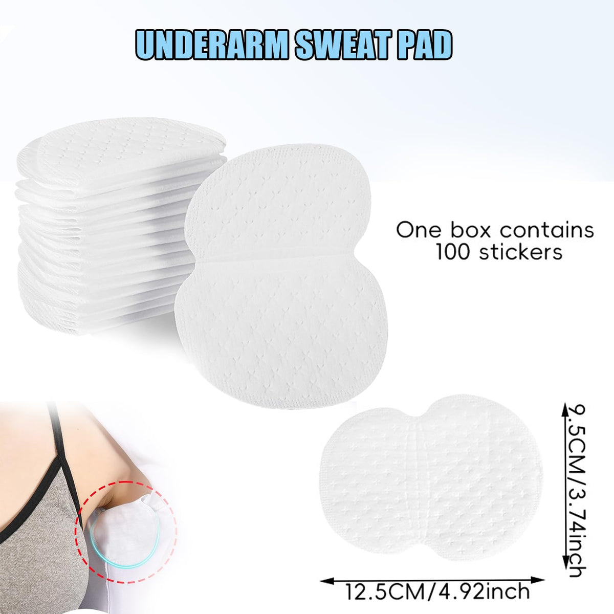 Ayland armpit sweat pad ultra-thin design hides under clothing.
