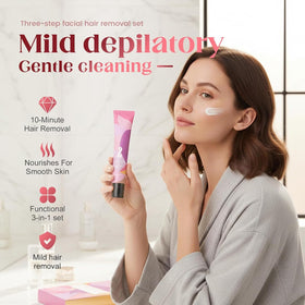 Cream applied on face shows even coverage and smooth effect.