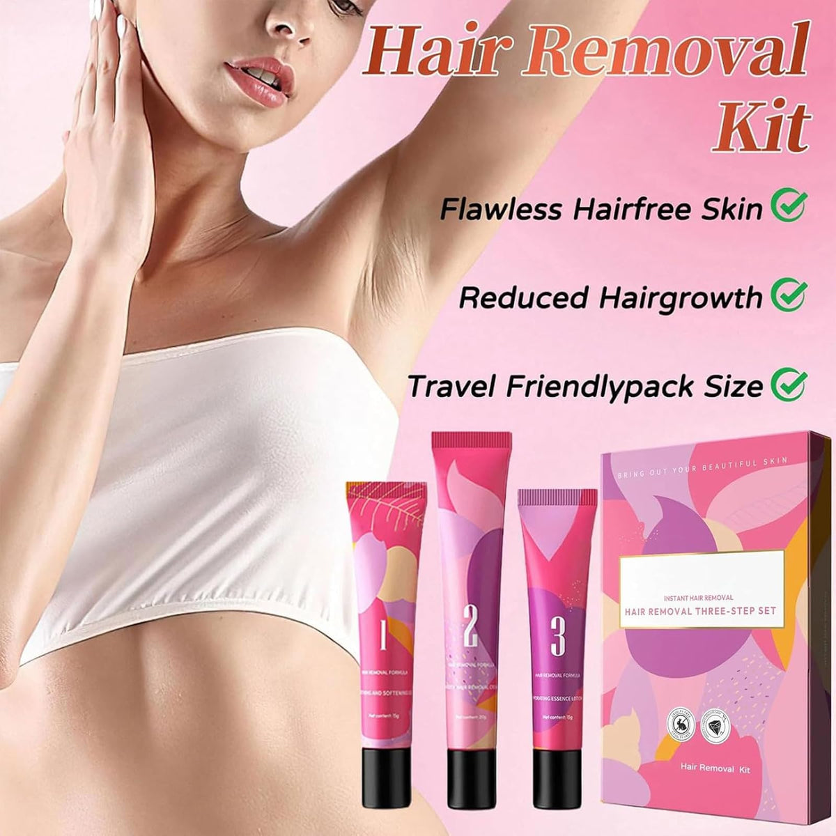 Travel-friendly kit highlights compact design for on-the-go use.