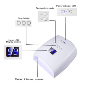 Ayshone cordless nail dryer on desk-ready design for salon use.