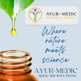 Ayur Medic Enrichment Cream ingredient close-up highlights peptides and antioxidants.