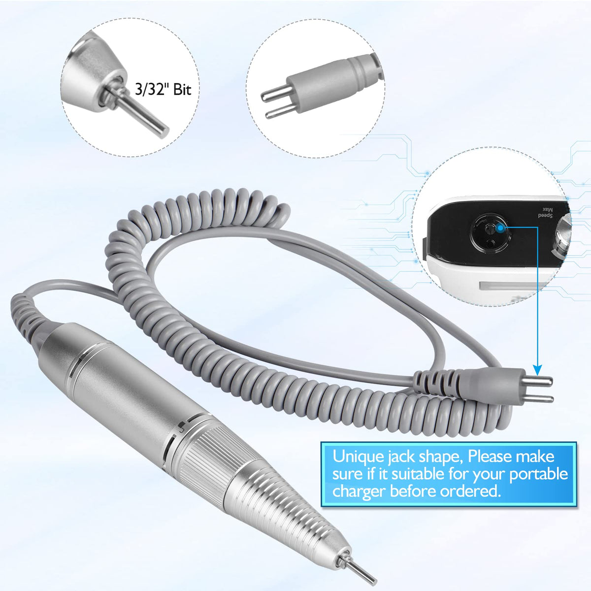 AZ GOGO 102 handpiece connected to MelodySusie or AIRSEE chargers
