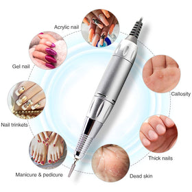AZ GOGO 30000RPM nail drill in use on-the-go for convenient mobile manicures