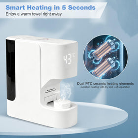 AZ GOGO smart voice alerts guide heating and towel dispensing.