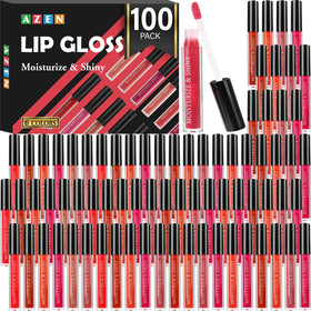 AZEN 100-pack lip gloss with varied colors for daily looks