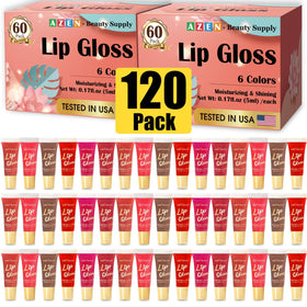 AZEN lip gloss set in vibrant colors for soft, hydrated lips
