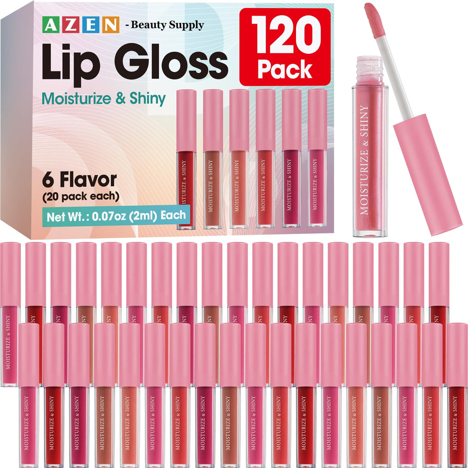 AZEN 120-pack lip gloss variegated colors for vibrant daily looks