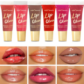 AZEN lip gloss enriched with coconut oil for dry lips