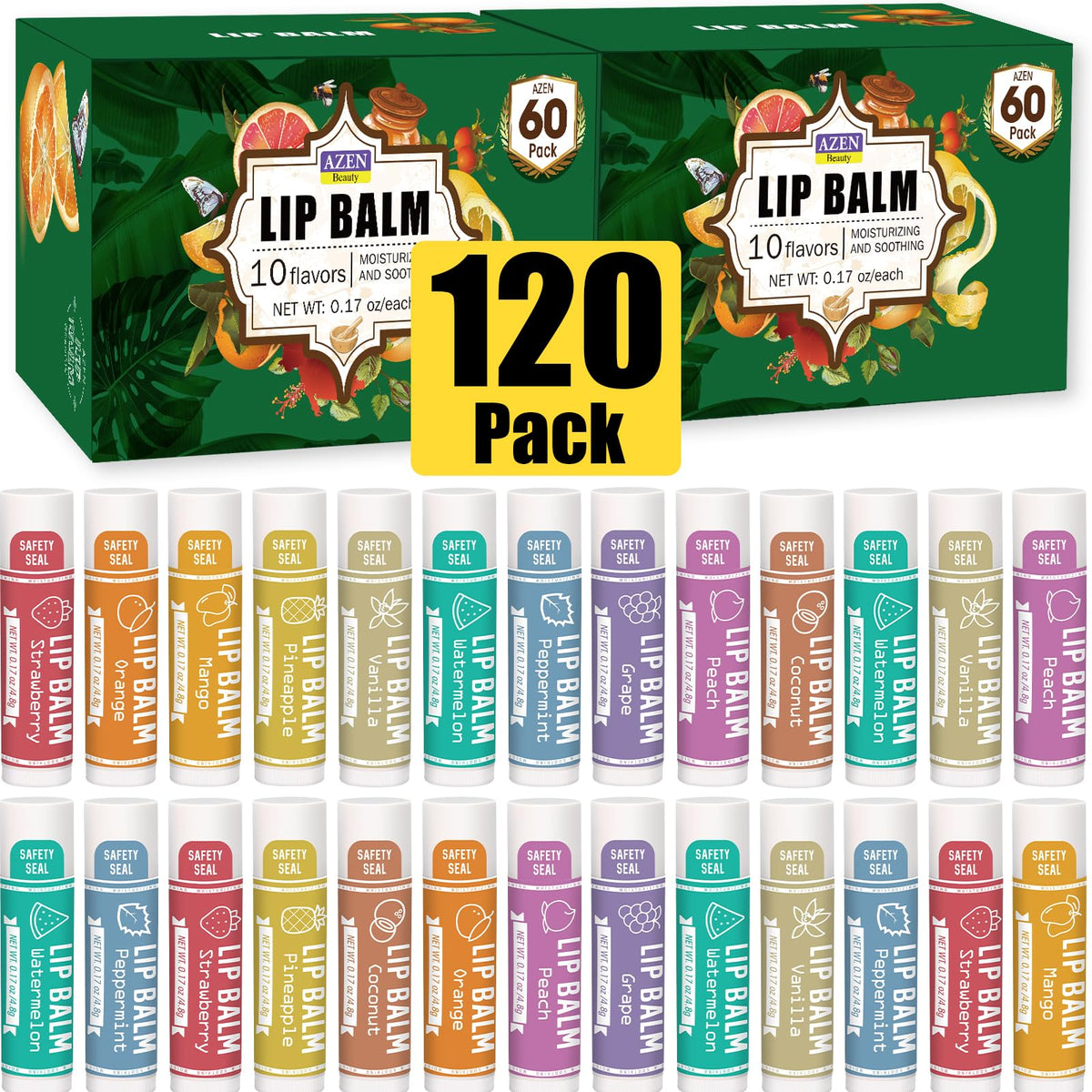 AZEN lip balm strawberry bulk for daily hydration and soft lips.