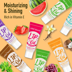 AZEN mint flavor lip gloss provides a cool sensation and shine.