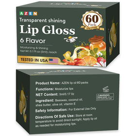 AZEN vitamin E enriched gloss nourishes lips with coconut oil for a soft feel