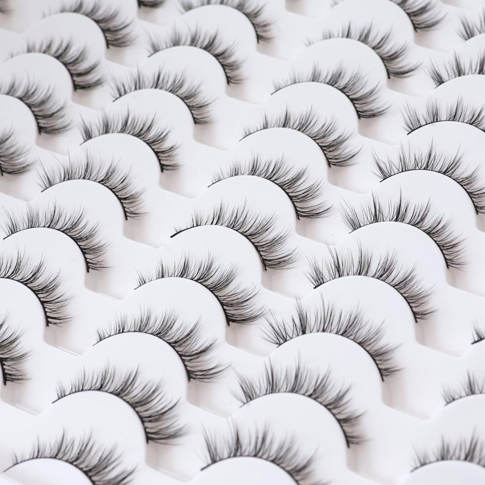 Azenlo durable reusable false eyelashes for multiple uses with care