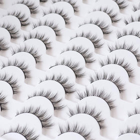 Azenlo durable reusable false eyelashes for multiple uses with care
