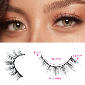 Azenlo faux mink lashes 14mm 3D fluffy for voluminous natural finish