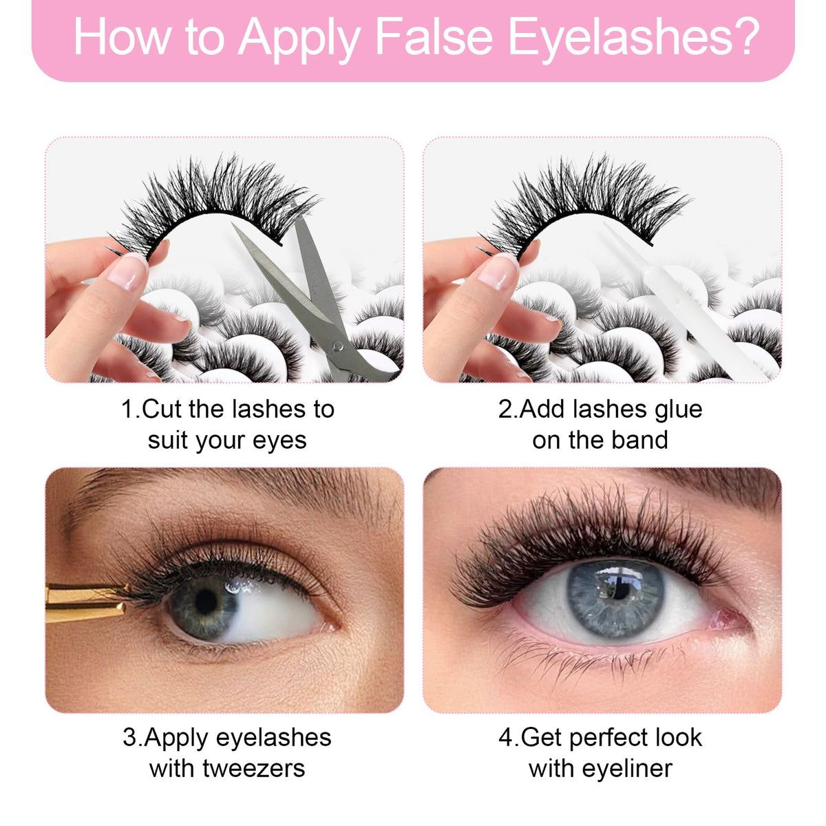 Azenlo faux mink lashes offer lightweight, natural-looking wear.