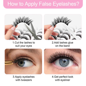 Azenlo fluffy cat eye lashes lightweight comfort for all-day wear