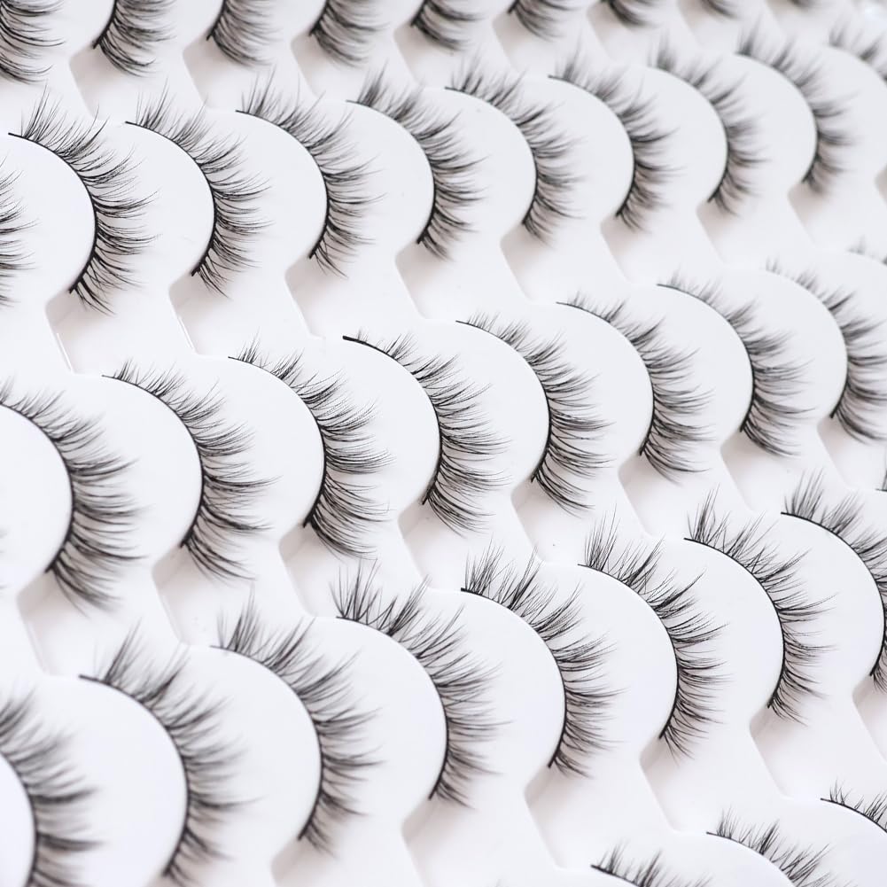 Azenlo strip lashes easy application wispy for quick daily wear