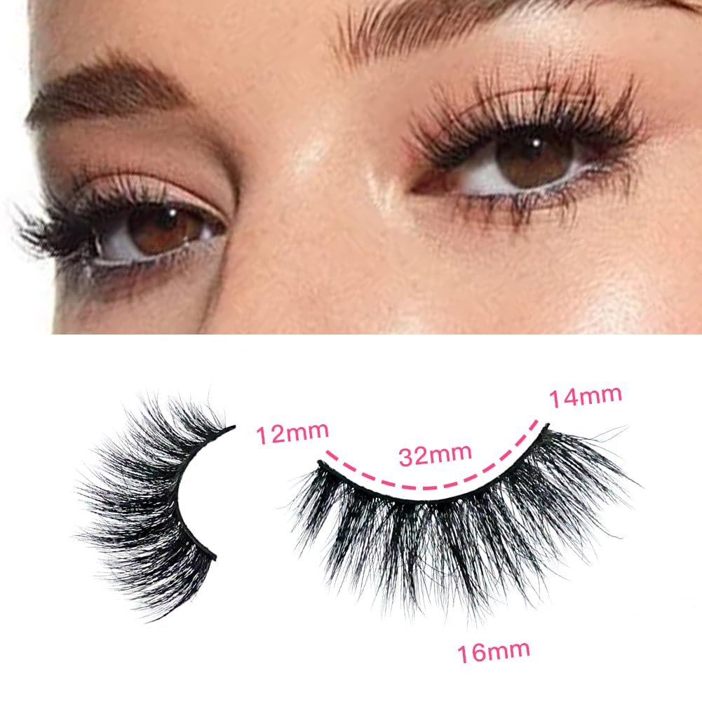 Azenlo wispy cat-eye lashes 12-16mm for fluttery definition.