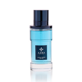 Azha Ocean Breeze packaging label details convey premium, gift-ready quality.