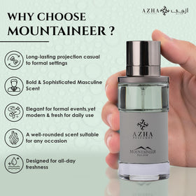 Azha Perfumes Mountaineer jasmine and woods provide refined elegance for work or evenings.