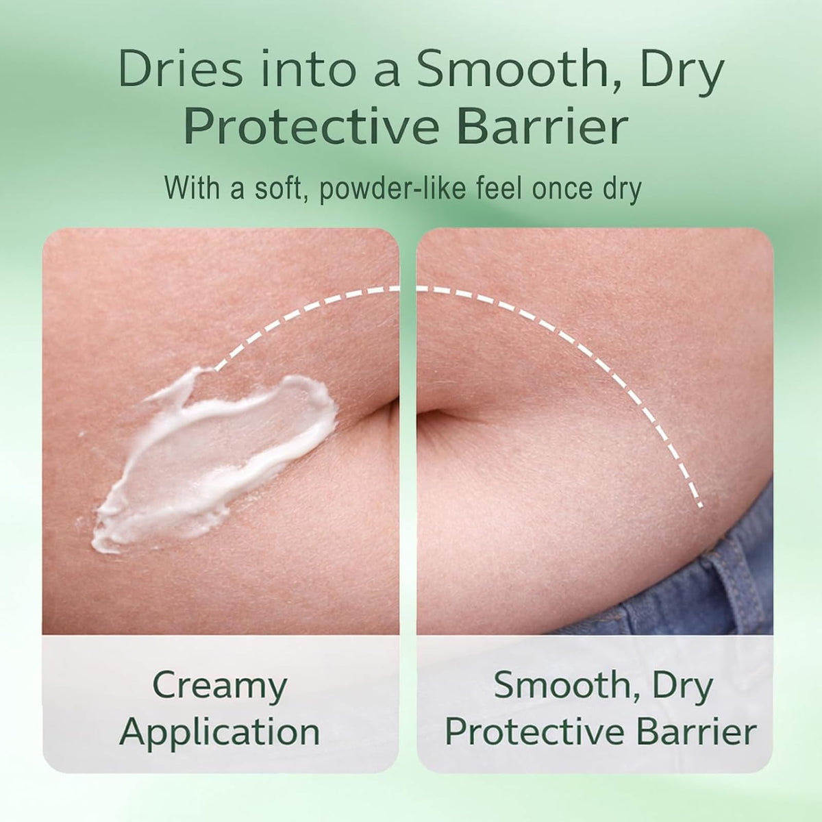 Azirkel Intertrigo Cream's fast-drying formula keeps skin feeling clean after workouts