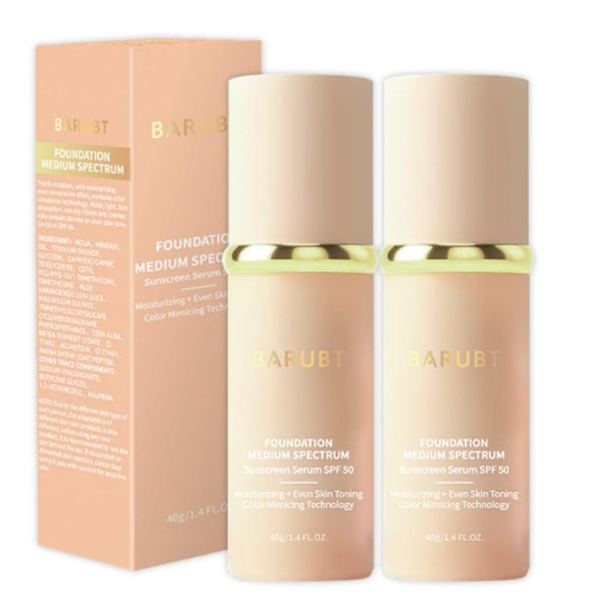 Azmaker 4 in 1 foundation with SPF 50 pump for easy daily application