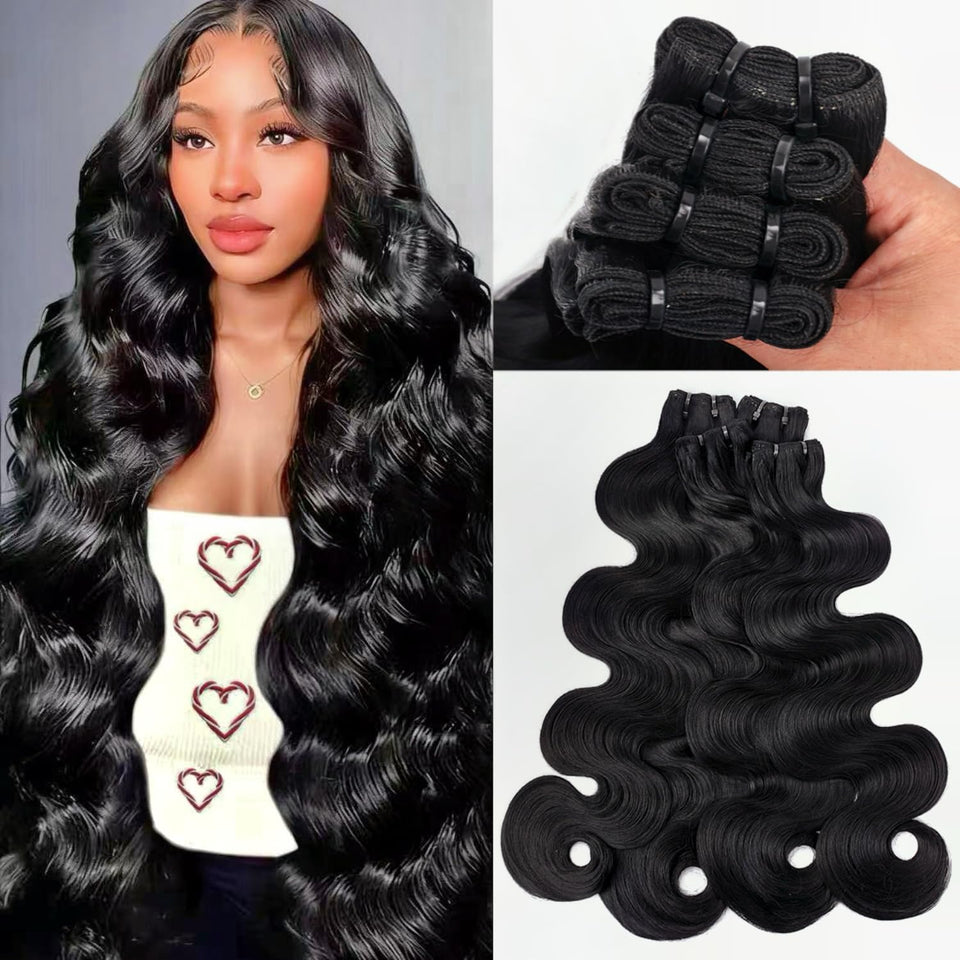 AZONA 18-inch real raw body wave bundles with true texture and natural movement.