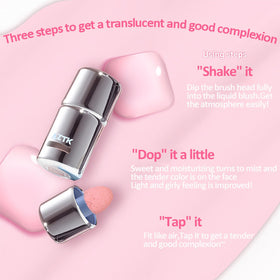 Aztk JC03 jelly color liquid blush with a soft matte finish on skin