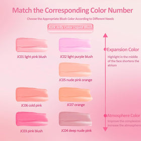 Aztk Liquid Blush JC04 control filter enables mess-free blush distribution.