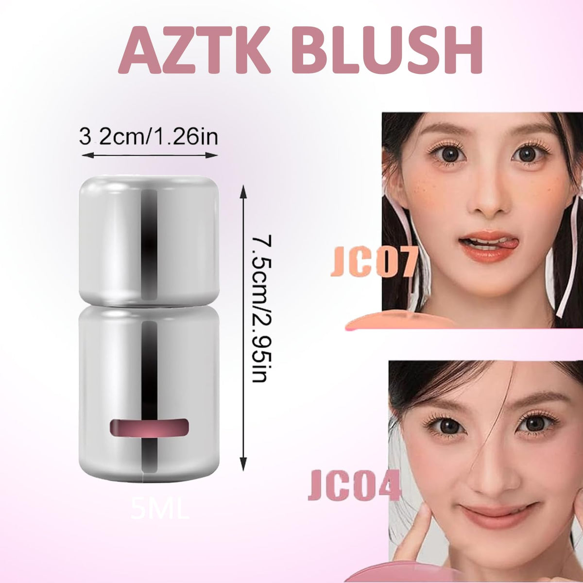 Aztk JC04 multi-use shade for blush, highlight, and contour.