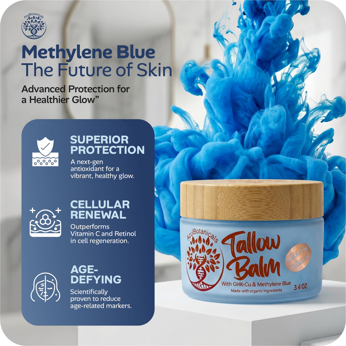 AzulBotanicals copper peptide ghk-cu ingredient closeup and benefits