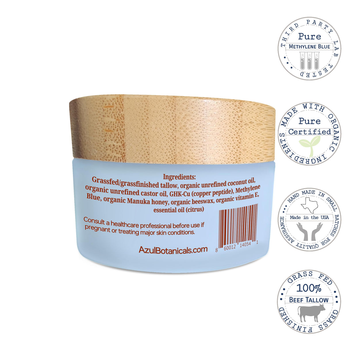 AzulBotanicals face and body moisturizer usage on skin