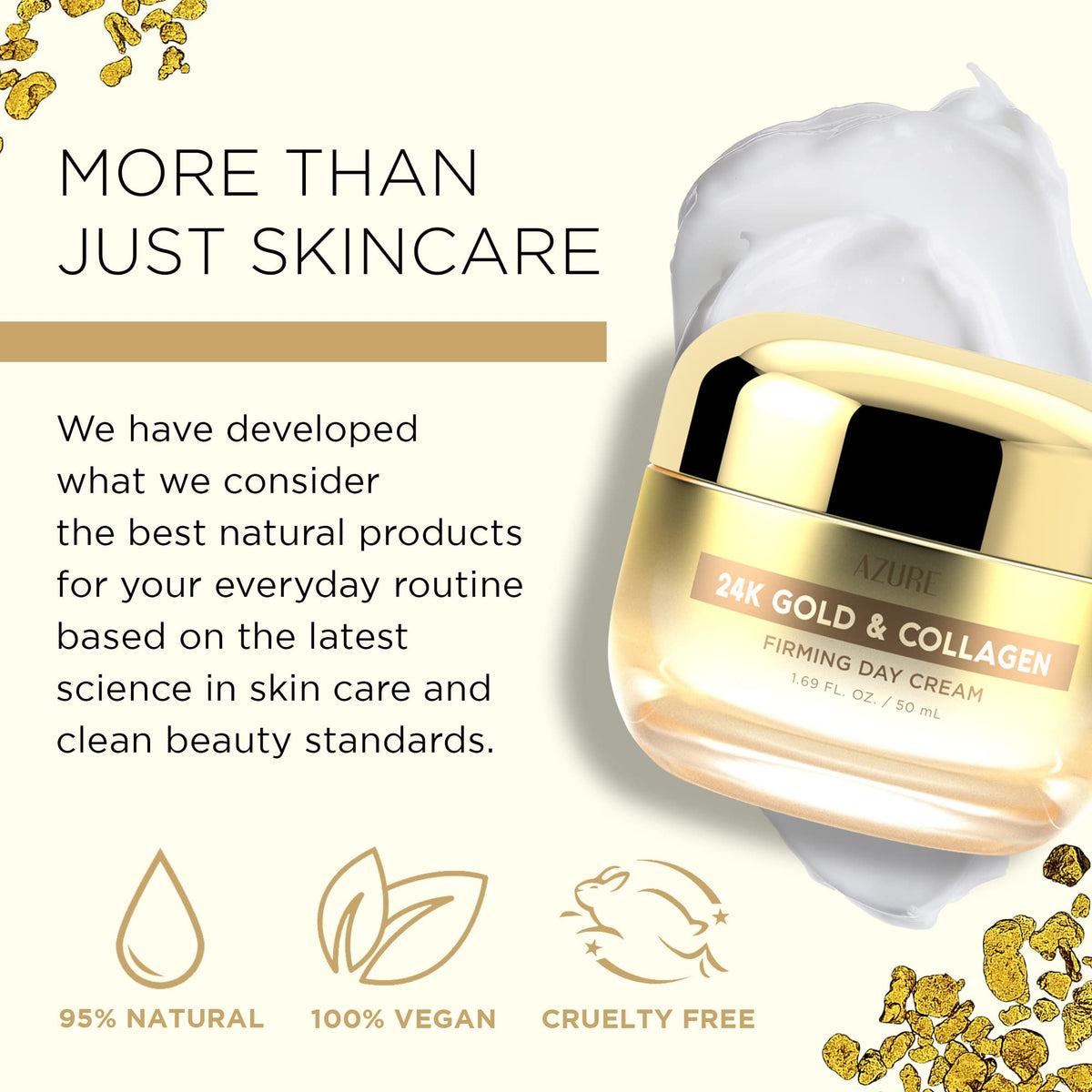 Azure Cosmetics moisturizer in morning routine on clean skin for daily hydration