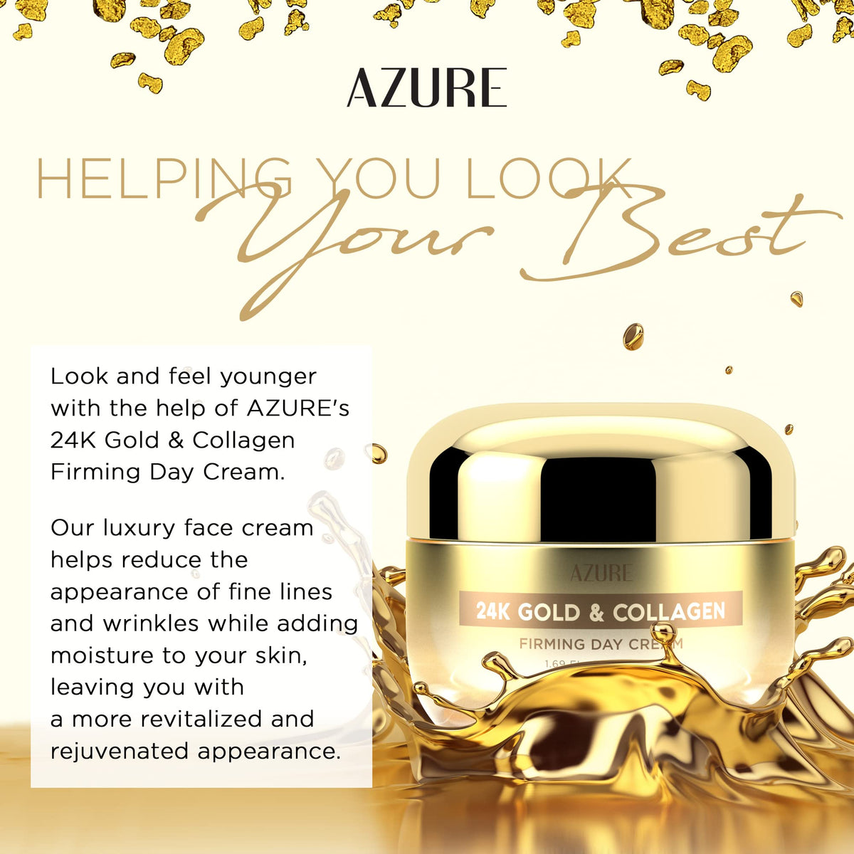 Azure Cosmetics moisturizer paired with masks for enhanced results