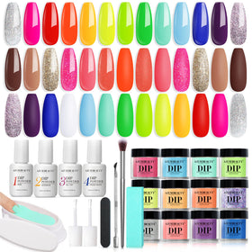 AZUREBEAUTY 31-Pcs dip powder kit cover for an organized at-home manicure