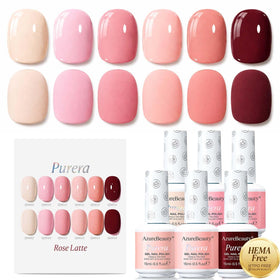 AzureBeauty six-color gel polish set gift box enhances unboxing.