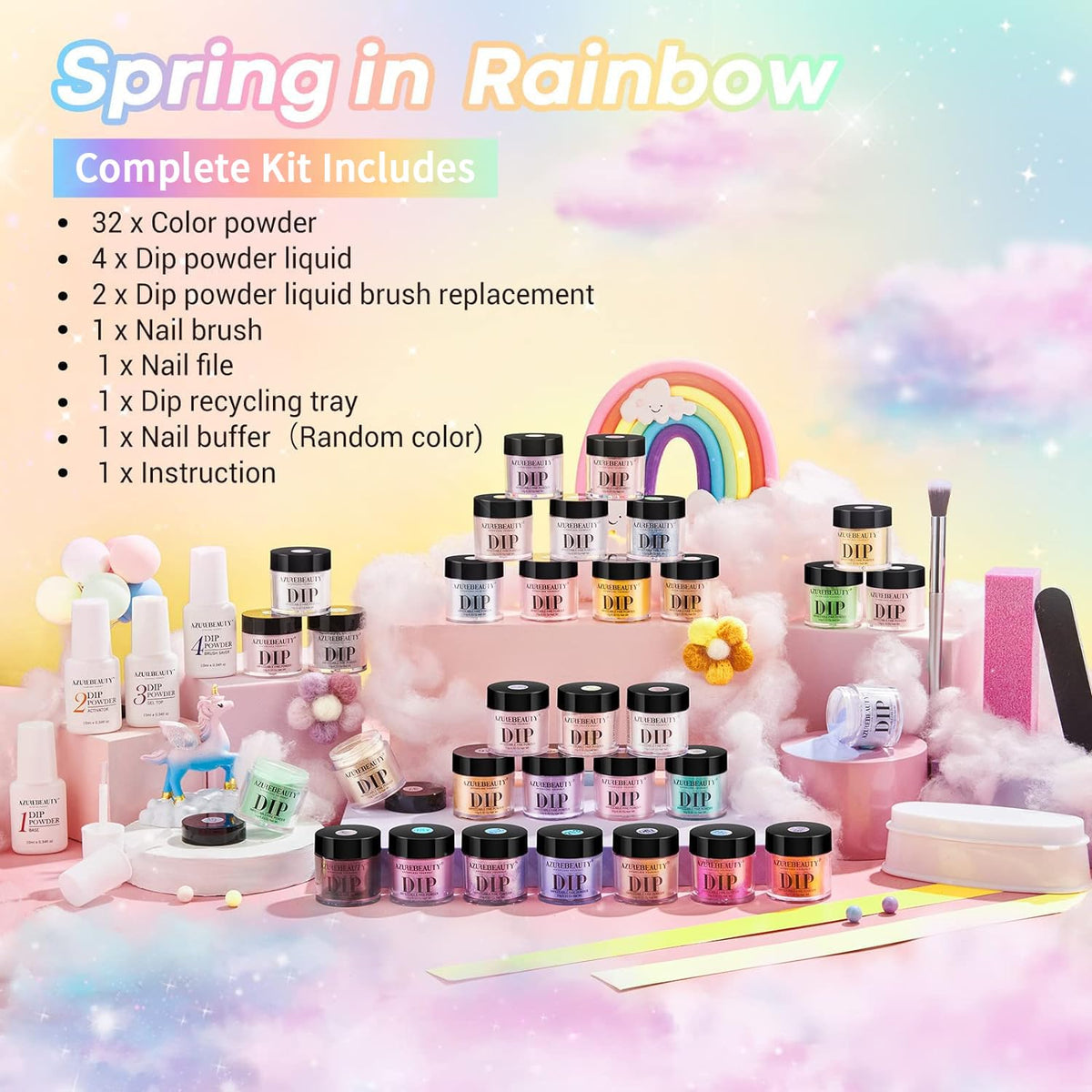 AZUREBEAUTY Color swatches aid quick color selection