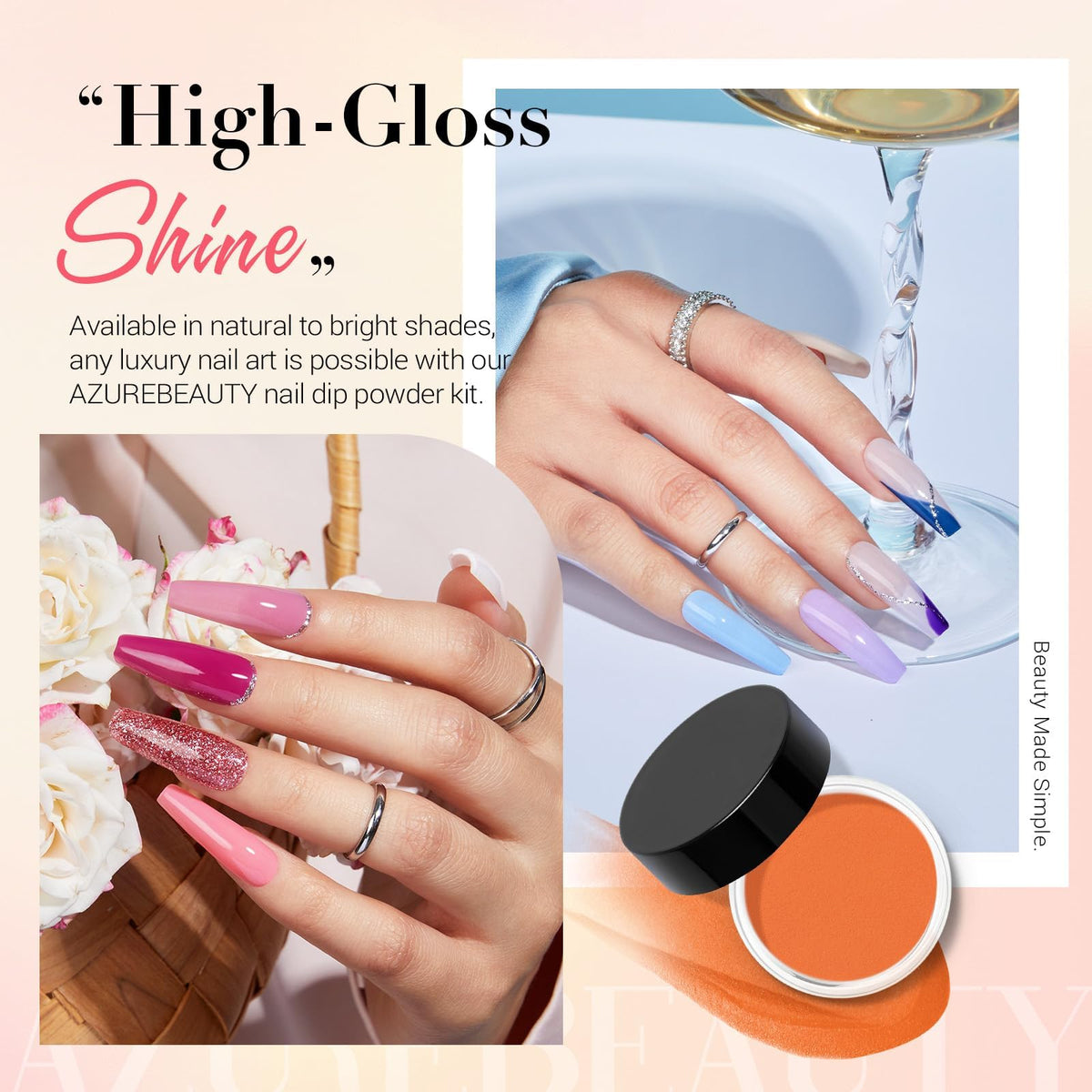 AzureBeauty dip top coat for lasting shine