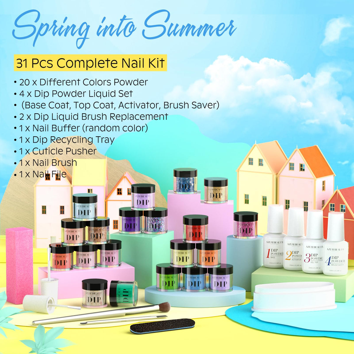AzureBeauty nail file for shaping after dipping