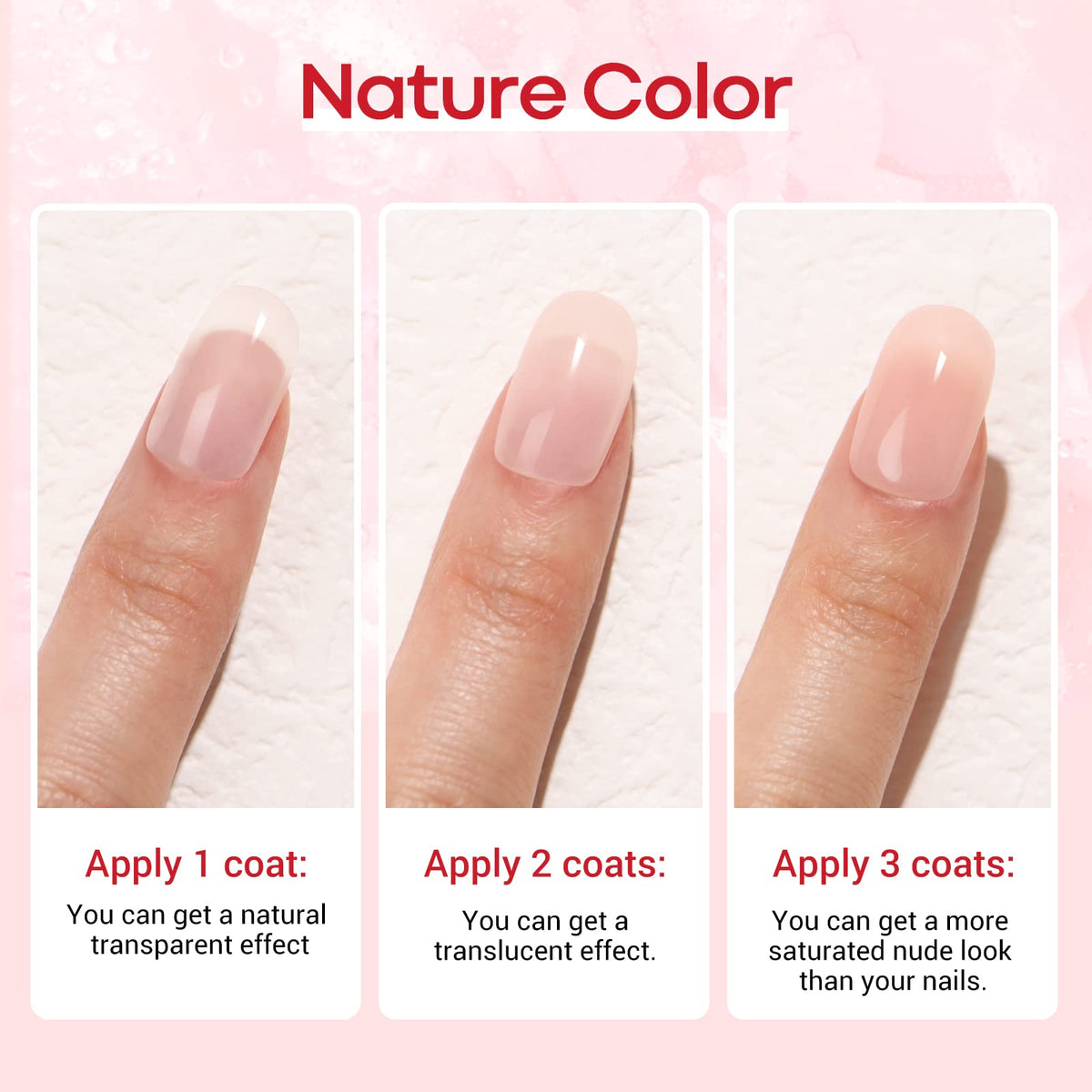 AZUREBEAUTY Dip powder application closeup showing even coverage.