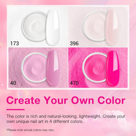 AZUREBEAUTY Baby pink dip powder for soft natural nails