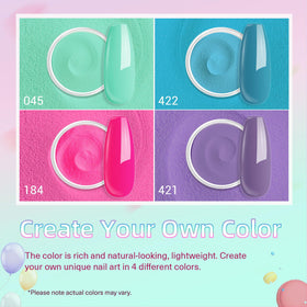 AZUREBEAUTY hot pink dip powder adds vibrant color and long-lasting shine to DIY nails.