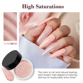 AzureBeauty nude and glitter dip powders for versatile looks