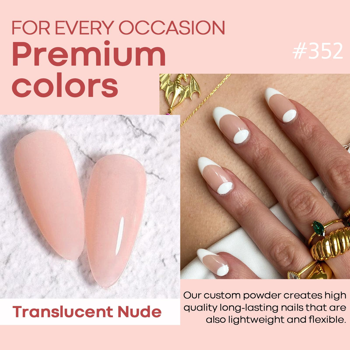 AzureBeauty dip powder liquid set with base, activator, top coat and matte top coat.