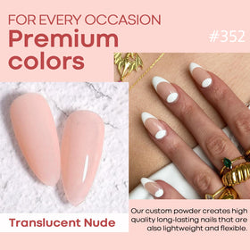 AzureBeauty dip powder liquid set with base, activator, top coat and matte top coat.
