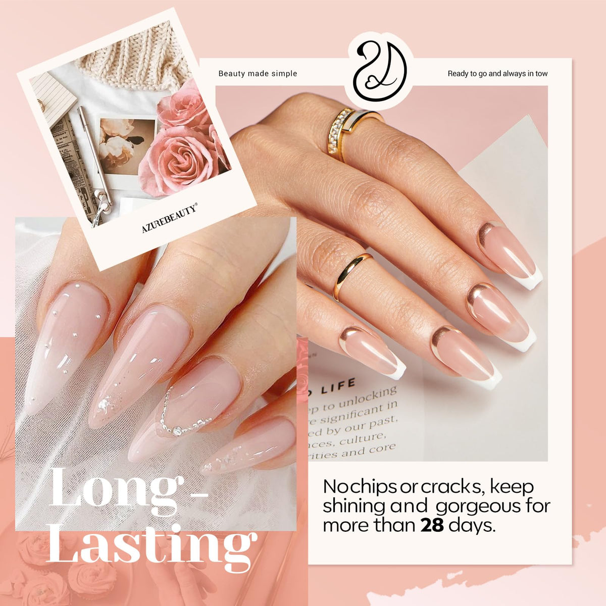 AzureBeauty nail brush included for precise application.