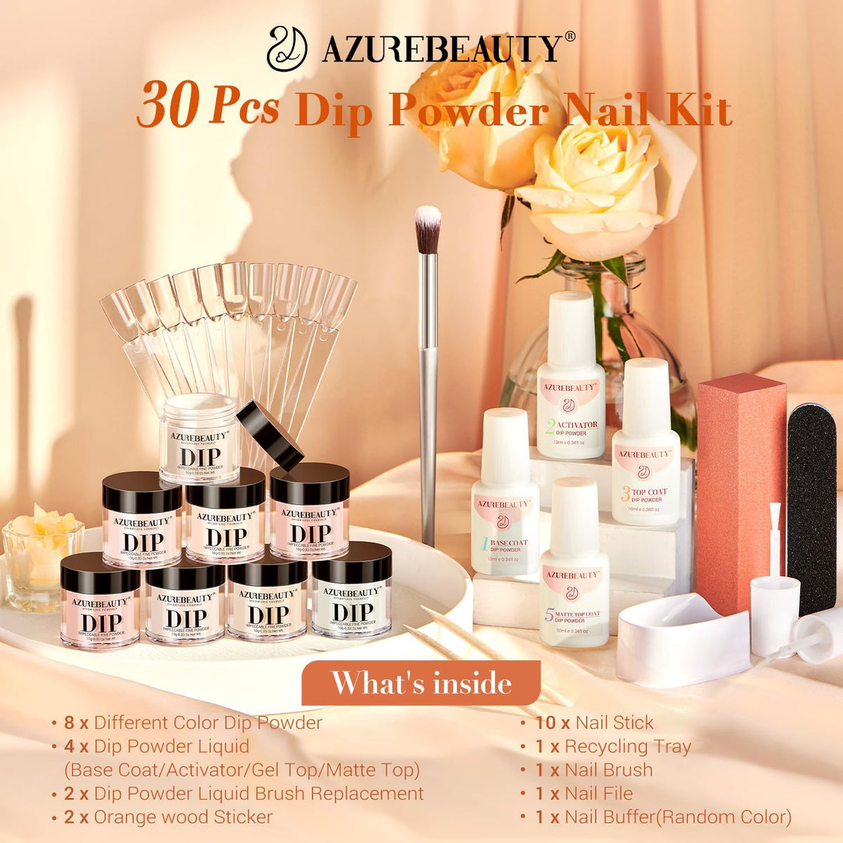 AZUREBEAUTY dip powder recycling tray helps tidy the workstation.