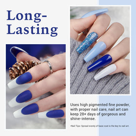 AZUREBEAUTY white dip powder swatch for clean, natural nails